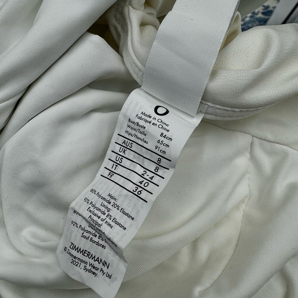 🆕 ZIMMERMANN 🧿 NWOT Teddy Paisley Plunge Bathing Suit, Sz 0 - MISSING BELT - Picture 15 of 16